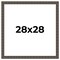 28x28 Modern Bamboo Picture Frame with UV-Resistant Acrylic & Acid Free Backing, Available in 5 Finishes - Gold, Silver, Brown, Black, and Natural